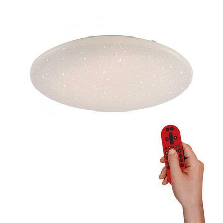 LEUCHTEN DIREKT is JUST LIGHT LED stropní svítidlo kruhové v bílé s hvězdným nebem a nastavitelnou barvou světla Smart Home MEDION RGB+3000-5000K