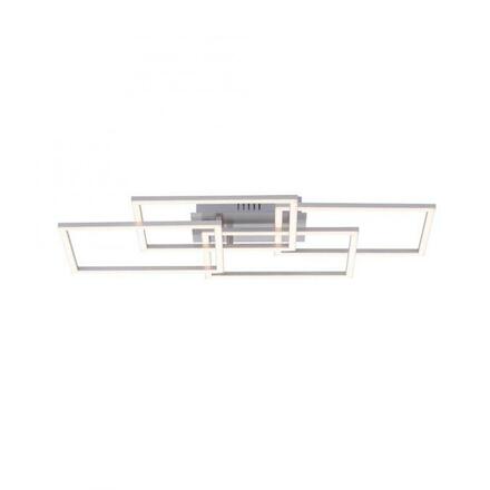 LEUCHTEN DIREKT is JUST LIGHT LED stropní svítidlo v barvě oceli v moderním designu a funkcí stmívání SimplyDim 2700K