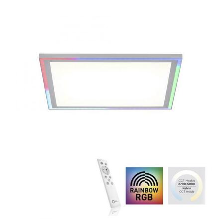 LEUCHTEN DIREKT LED stropní svítidlo 40x40, bílá, ploché Rainbow RGB, dálkový ovladač RGB+2700-6000K