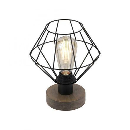 LEUCHTEN DIREKT is JUST LIGHT Stolní lampa, dřevodekor, 1xE27 max. 40 W, do interiéru, dřevodekor+kov,