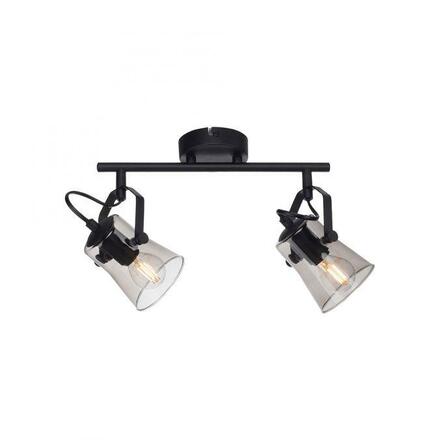 LEUCHTEN DIREKT is JUST LIGHT 2 ramenné stropní svítidlo černá barva otočné v jednoduchém designu  LD 15282-18