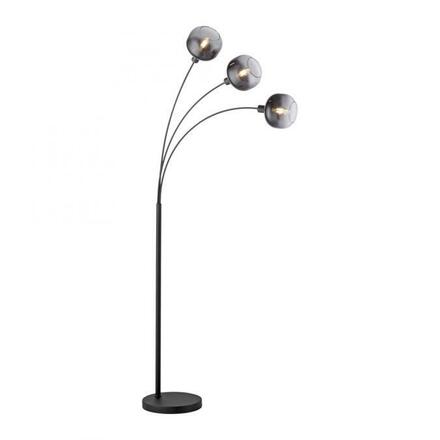 LEUCHTEN DIREKT is JUST LIGHT stojací svítidlo 3 ramenné černá kouřové sklo moderní nastavitelné LD 15422-18