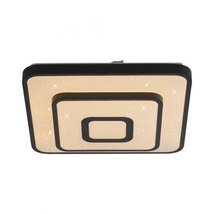 JUST LIGHT LED stropní svítidlo TURANUS, černé, hranaté, hvězdné nebe 3000K