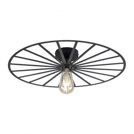 LEUCHTEN DIREKT is JUST LIGHT stropní svítidlo 50x50 matná černá barva kruhové s laťovým designem  LD 15636-18