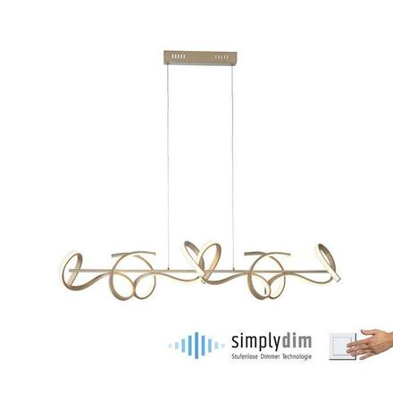 LEUCHTEN DIRECT LED závěsné svítidlo, matná mosaz, moderní design SimplyDim 3000K LD 19033-60