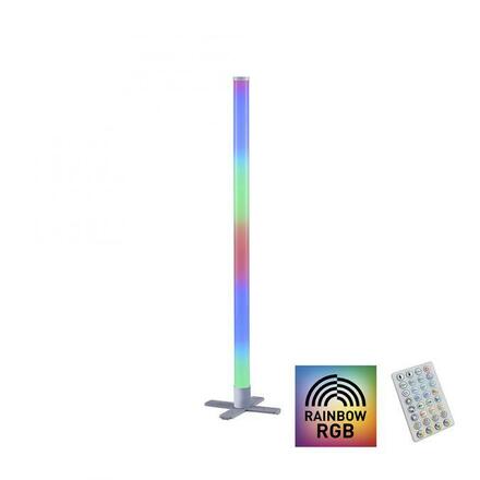 VÝPRODEJ VZORKU LEUCHTEN DIREKT is JUST LIGHT LED stojací svítidlo, stříbrná barva, ideální párty osvětlení, RGB, stmívatelné, dálkový ovladač RGB