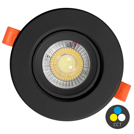 Ecolite SMD kruh 11cm výklopný 12W IP20 960lm 3CCT černá LED-ZHS04/12W/CCT/CR