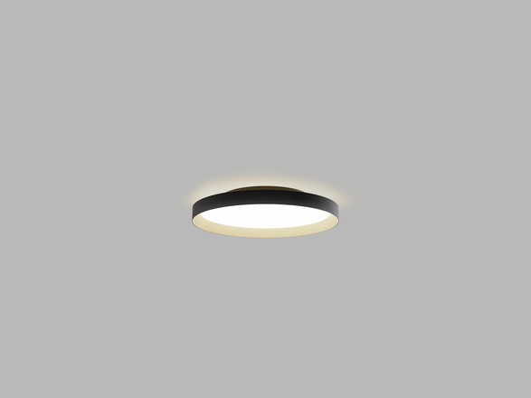 LED2 12748537D Stropní svítidlo MOON 40, BG DALI/PUSH DIM 36W 2CCT 3000K/4000K černá/zlatá RING