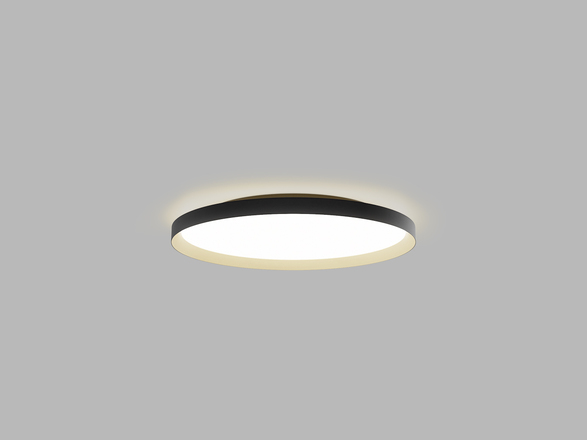 LED2 12749537D Stropní svítidlo MOON 60, BG DALI/PUSH DIM 60W 2CCT 3000K/4000K černá/zlatá RING