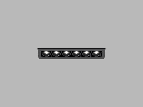 LED2 2560253D Zápustné svítidlo RIVA MINI 6, B DALI/PUSH 10W 3000K/3500K/4000K UGR černá
