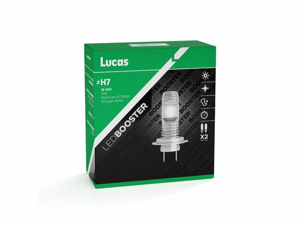 Lucas 12V H7 LED žárovka PX26d, sada 2 ks 6500K