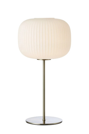 Markslöjd stolní lampa Sober, ocel/bílá, 50 cm