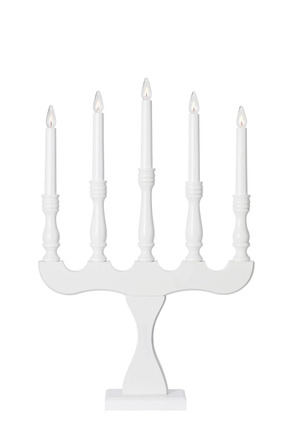 Markslöjd Svaneholm adventní bílý svícen 5 žárovek