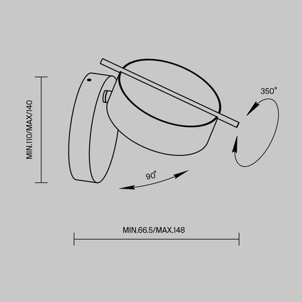 MAYTONI Nástěnné svítidlo Nuance 3000K 4W MOD180WL-L4W3K