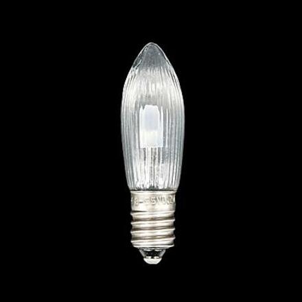 LED Žárovka vánoční E10 14V-55V teplá bílá