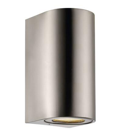 NORDLUX venkovní nástěnné svítidlo Canto Maxi 2 2x28W GU10 nerez ocel čirá 49721034