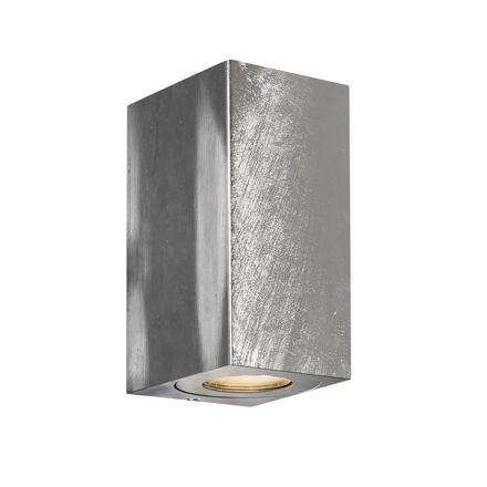 NORDLUX venkovní nástěnné svítidlo Canto Maxi Kubi 2 2x28W GU10 galvanizovaná ocel čirá 49731031
