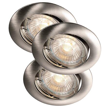 NORDLUX vestavné svítidlo Recess 3-Kit LED COB 3x3W GU10 kartáč. ocel 84650032