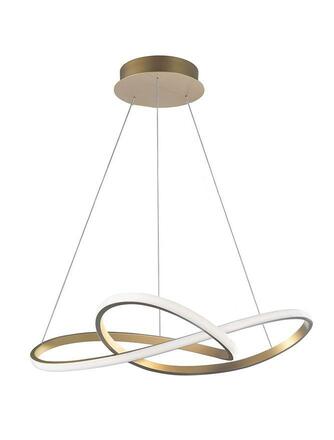 Nova Luce Futuristický LED lustr Fusion v nadčasových barvách - 720 x 1500 mm, 3000 K, zlato-bílá NV 1701101002