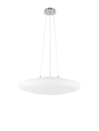 NOVA LUCE závěsné svítidlo PRESSIONE opálové sklo saténová kovová základna chromovaný hliník E27 4x12W IP20 bez žárovky 4587601