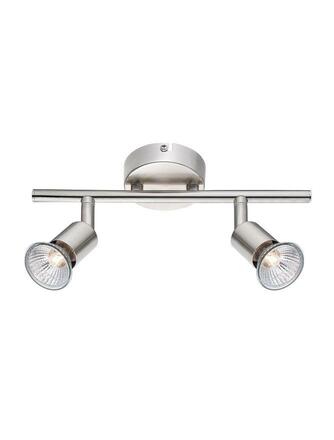Nova Luce Moderní stropní lišta Base se dvěma nastavitelnými spoty - 2 x 50 W, nikl NV 660002