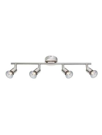 Nova Luce Moderní stropní lišta Base se čtyřmi nastavitelnými spoty - 4 x 50 W, nikl NV 660004