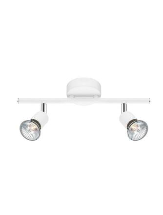 Nova Luce Moderní stropní lišta Base se dvěma nastavitelnými spoty - 2 x 50 W, bílá NV 661002