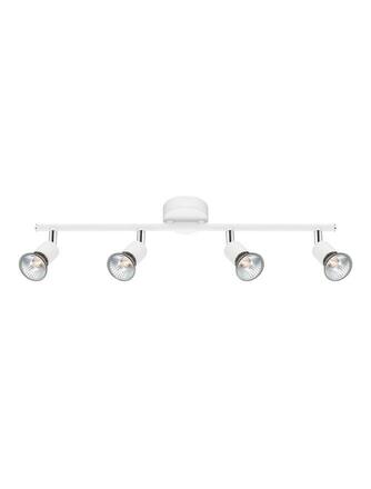 Nova Luce Moderní stropní lišta Base se čtyřmi nastavitelnými spoty - 4 x 50 W, bílá NV 661004
