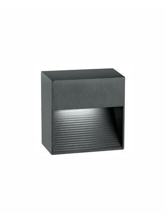 NOVA LUCE venkovní nástěnné svítidlo KRYPTON tmavě šedý hliník LED 3W 3000K 220-240V 15st. IP54 726408