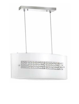 NOVA LUCE závěsné svítidlo THELTA chromovaný hliník bílé sklo a křišťál E27 3x12W IP20 bez žárovky 7310602