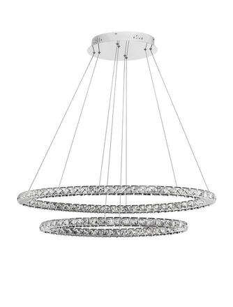 NOVA LUCE závěsné svítidlo CELINE chromovaný hliník a křišťál nastavitelné LED 52W 3000K IP20 7403002