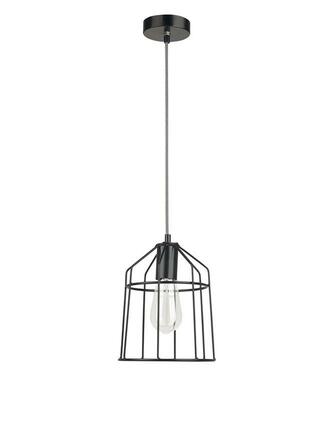 NOVA LUCE závěsné svítidlo PEPPINO matný černý kov černá a bílý kabel E27 1x12W 7605178