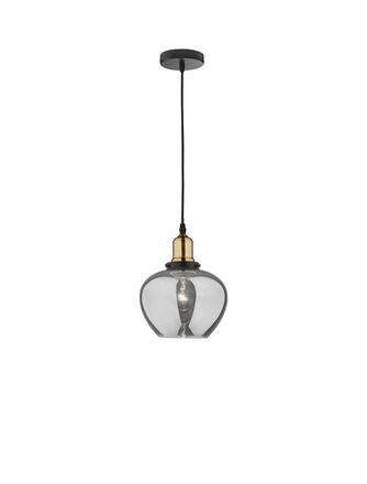NOVA LUCE závěsné svítidlo CEDRO kouřové sklo bronz a černý kov E27 1x12W IP20 bez žárovky 8436403