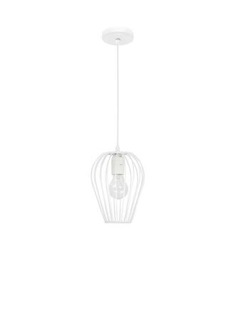 NOVA LUCE závěsné svítidlo SAGE kov, bílá a bílý kabel, E27 1x12W 8809702