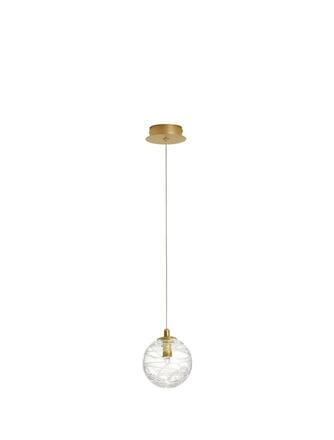 NOVA LUCE závěsné svítidlo COEN mosazný zlatý kov čiré sklo G9 1x5W 230V IP20 bez žárovky 9006041