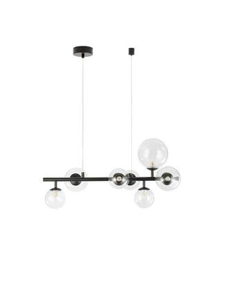 NOVA LUCE závěsné svítidlo ODILLIA matný černý kov a sklo G9 7x6W 230V IP20 bez žárovky 9009250