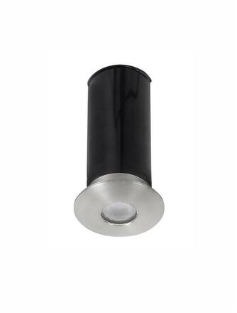 NOVA LUCE venkovní zapuštěné svítidlo do země BANG nikl satén hliník LED 1W 3000K 3V IP67 délka kabelu 1.80m použijte driver 9020170 9019212