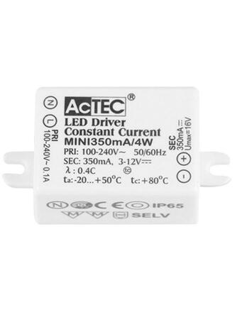 NOVA LUCE DRIVER 4W ACTEC MINI IP65 100-240V 3-12V DC 350mA nestmívatelné 9020170