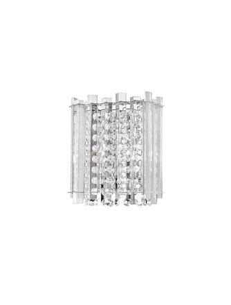NOVA LUCE nástěnné svítidlo ELEMENT chromovaný hliník sklo a K9 křišťál G9 1x5W 230V IP20 bez žárovky 9046500