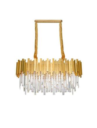 NOVA LUCE závěsné svítidlo GRANE zlatý kov a křišťál E14 8x5W 230V IP20 bez žárovky 9050130