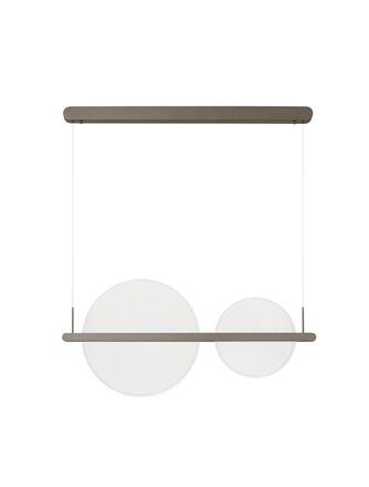 NOVA LUCE závěsné svítidlo NOAH kávově hnědý hliník a akryl LED 42W 230V 3000K IP20 stmívatelné 9054449