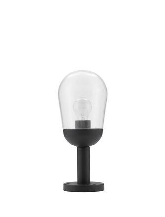 NOVA LUCE venkovní sloupkové svítidlo OMIKA tmavě šedý hliník a čiré sklo E27 1x12W 220-240V bez žárovky IP54 9060195