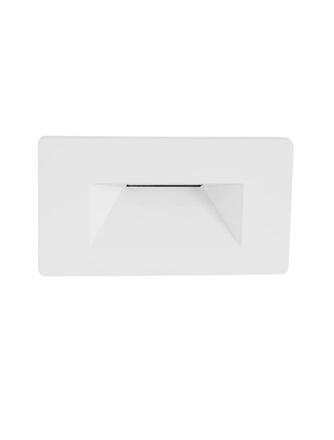 NOVA LUCE venkovní zapuštěné svítidlo do zdi COVE matný bílý litý hliník a skleněný difuzor LED 1.5W 3000K 200-240V 120st. IP54 9083011