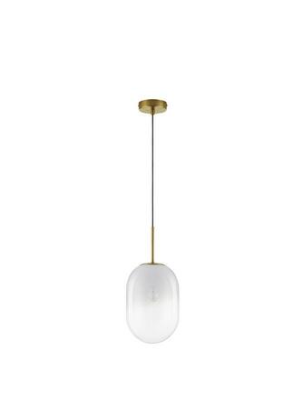 NOVA LUCE závěsné svítidlo CHRYSI mosazný zlatý kov a bílé sklo s přechody G9 1x5W 230V IP20 bez žárovky 9092822