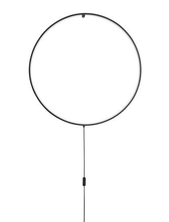 NOVA LUCE nástěnné svítidlo RING černý hliník a akryl černý kabel LED 28W 230V 3000K IP20 stmívatelné 9108311