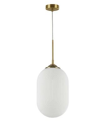 NOVA LUCE závěsné svítidlo ATHENA opálové sklo mosazný kov E27 1x12W 230V IP20 bez žárovky 9119112