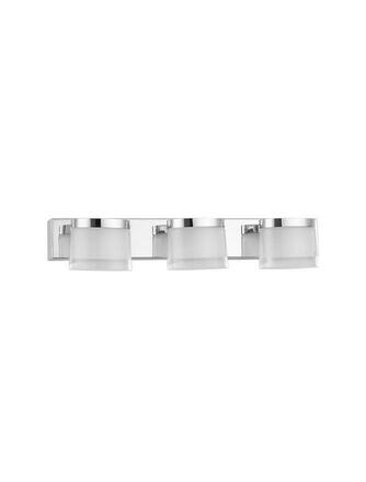 NOVA LUCE nástěnné svítidlo nad zrcadlo SABIA chrom hliník a akryl LED 15W 220-240V 3000K IP44 9122331