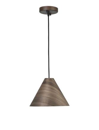 NOVA LUCE závěsné svítidlo WERA dřevo barvy tmavý ořech tmavě hnědý textilní kabel dřevěná rozeta E27 1x12W 230V IP20 bez žárovky 9125062