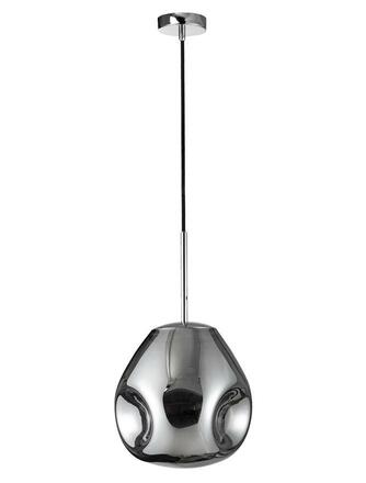 NOVA LUCE závěsné svítidlo LAVA chromovaný kov ručně vyrobené chromové sklo E27 1x12W 230V IP20 bez žárovky 9190402