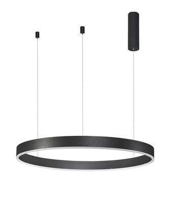 NOVA LUCE závěsné svítidlo MOTIF černý hliník a akryl LED 48W 230V 3000K IP20 stmívatelné 9190848